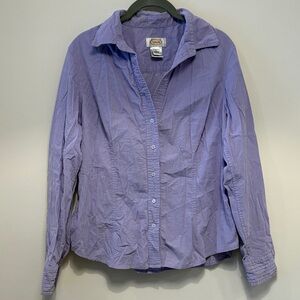 Talbots Lavender Button-Up Blouse